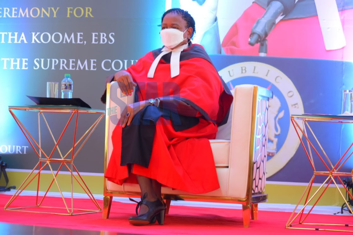 CJ Martha Koome during her assumption of office ceremony on May 24, 2021