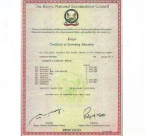 A previously used knec certificate that has been replaced.
