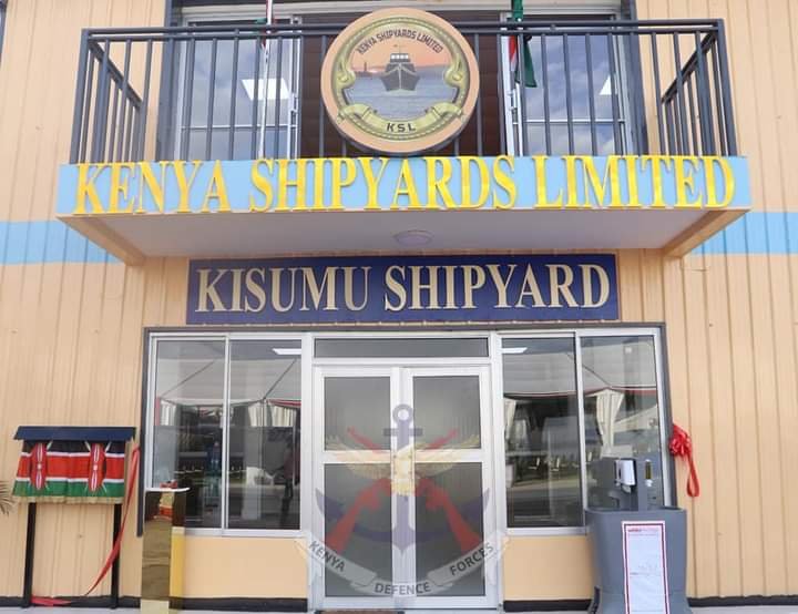Offices of the kenya shipyards company. a company that seeks to make kenya a regional powerhouse in the maritime sector. they have built a shipyard that is one of a kind in East and Central Africa.