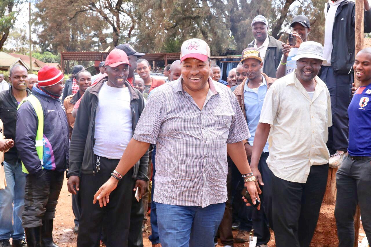 Former Kiambu Governor Ferdinand Waititu duirng a previous engegements with the people of kiambu.