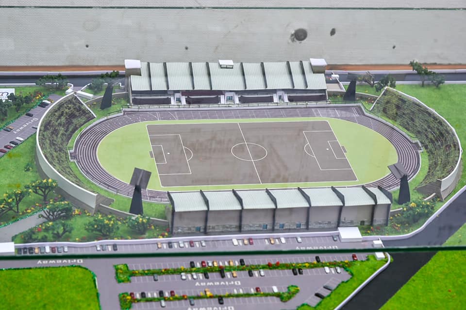 The artistic impression of the new renovated Afraha stadium
