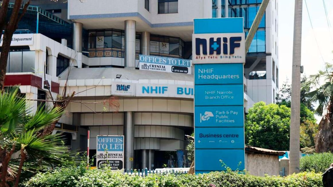 The NHIF BUILDING WHICH HOUSES THE INSURER'S HEADQUARTERS.