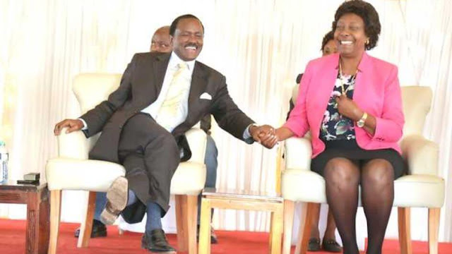 Wiper Party Leader Kalonzo Musyoka and Narc Party Leader Charity Ngilu during a past event. 