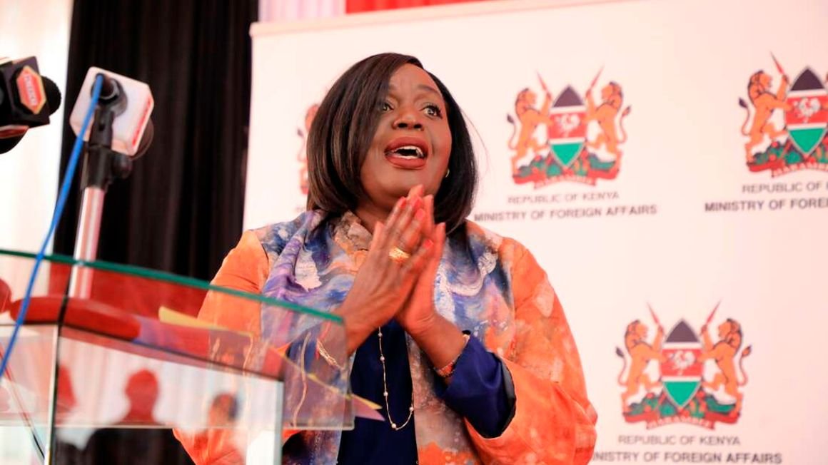Foreign Ministry Cabinet secretary Rachael Omamo,she is responsible for all the embassies and missions of Kenya. 