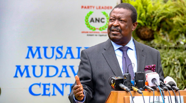 Musalia Mudavadi during a previous Press briefing at the ANC party Headquarters. Mudavadi has abandon his calm political nature to a more fiery one. 