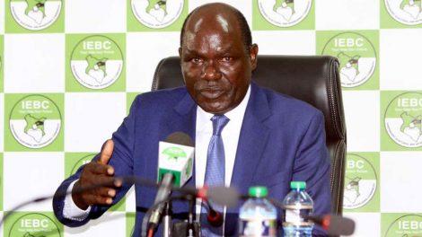 Independent Electoral and Boundaries commission Chairman Wafula chebukati. the chairman has indicated that the Commission will not require the MCA'S to have degree requirements in line with a recent high court ruling.