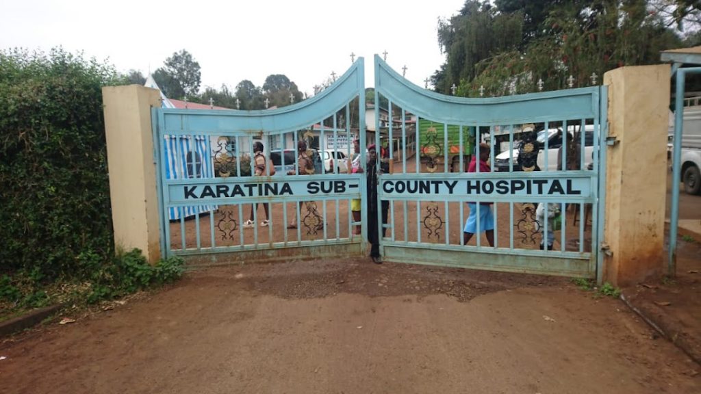 Image of the Karatina General Hospital in Mathira constituency. the hospital is denying a patient critical care due to the lack of finances.