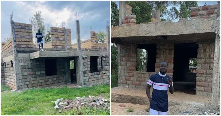 Comedian and content creator Mulamwah has joined a growing list of artists who have been seen building huge mansions in their rural areas. 