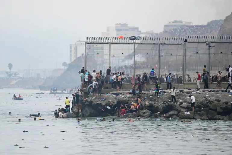 SPAIN SENDS TROOPS TO CEUTA AFTER MASS MIGRANT CROSSING