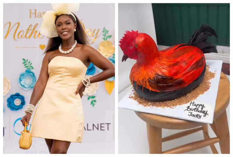 JACKY VIKE MARKS BIRTHDAY WITH KUKU KIENYEJI CAKE