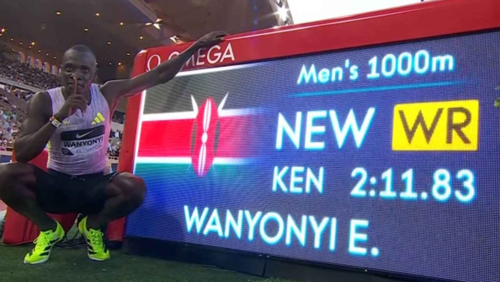 WANYONYI’S 1000M WORLD RECORD RATIFIED