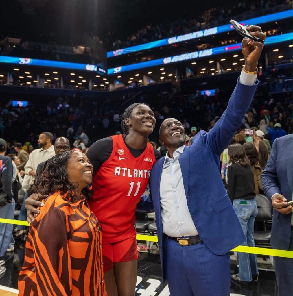 RUTO ATTENDS WNBA GAME TO SUPPORT KENYAN STAR MADINA OKOT